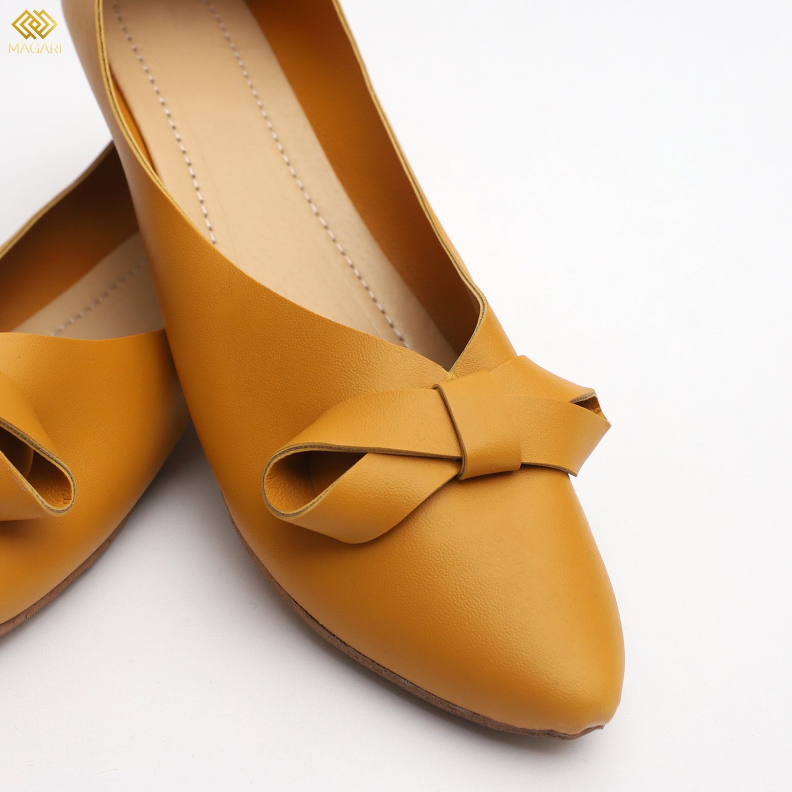 Mustard Knotted Shoes