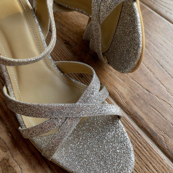 Silver Sparkle Heels