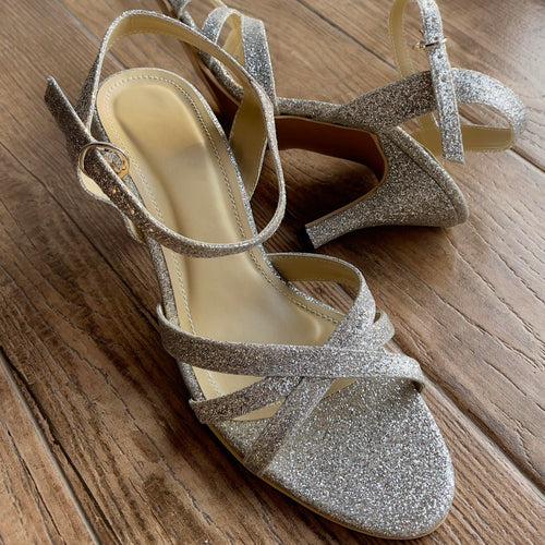 Silver Sparkle Heels