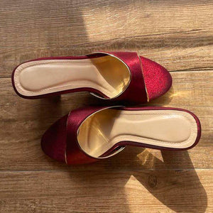 Classic Maroon & Gold Heels