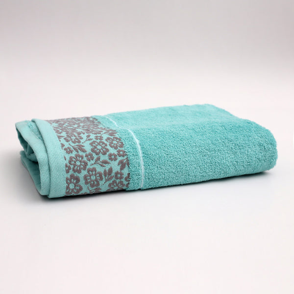 Blue Floral Jacquard Towel