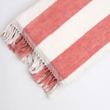 Load image into Gallery viewer, Pink &amp; White Bath Towel