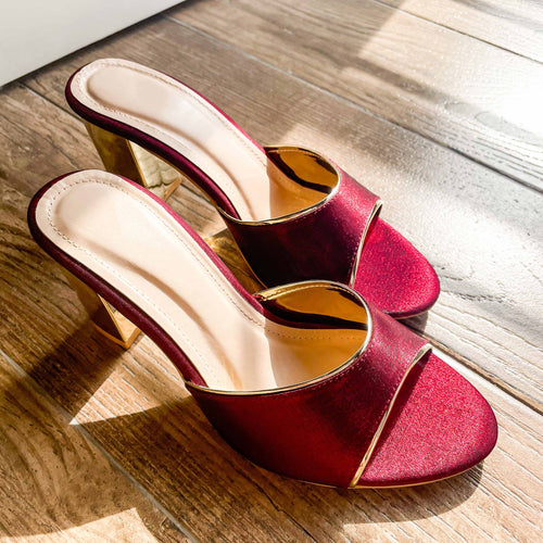 Classic Maroon & Gold Heels