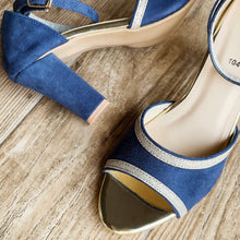 Load image into Gallery viewer, Fancy Blue Heels