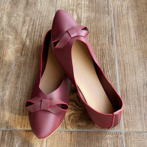 Knotted Maroon Shoes