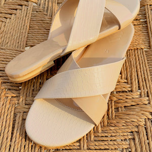 Beige Comfy Flats