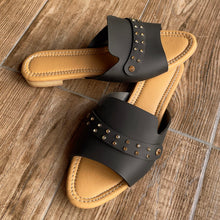 Load image into Gallery viewer, Black Beaded Flats