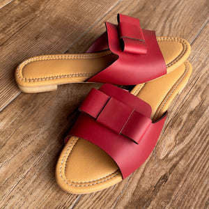 Dark Red Comfort Flats