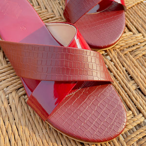 Maroon Comfy Flats