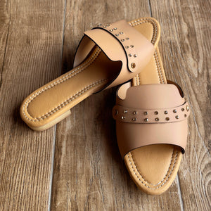 Skin Colored Beaded Flats