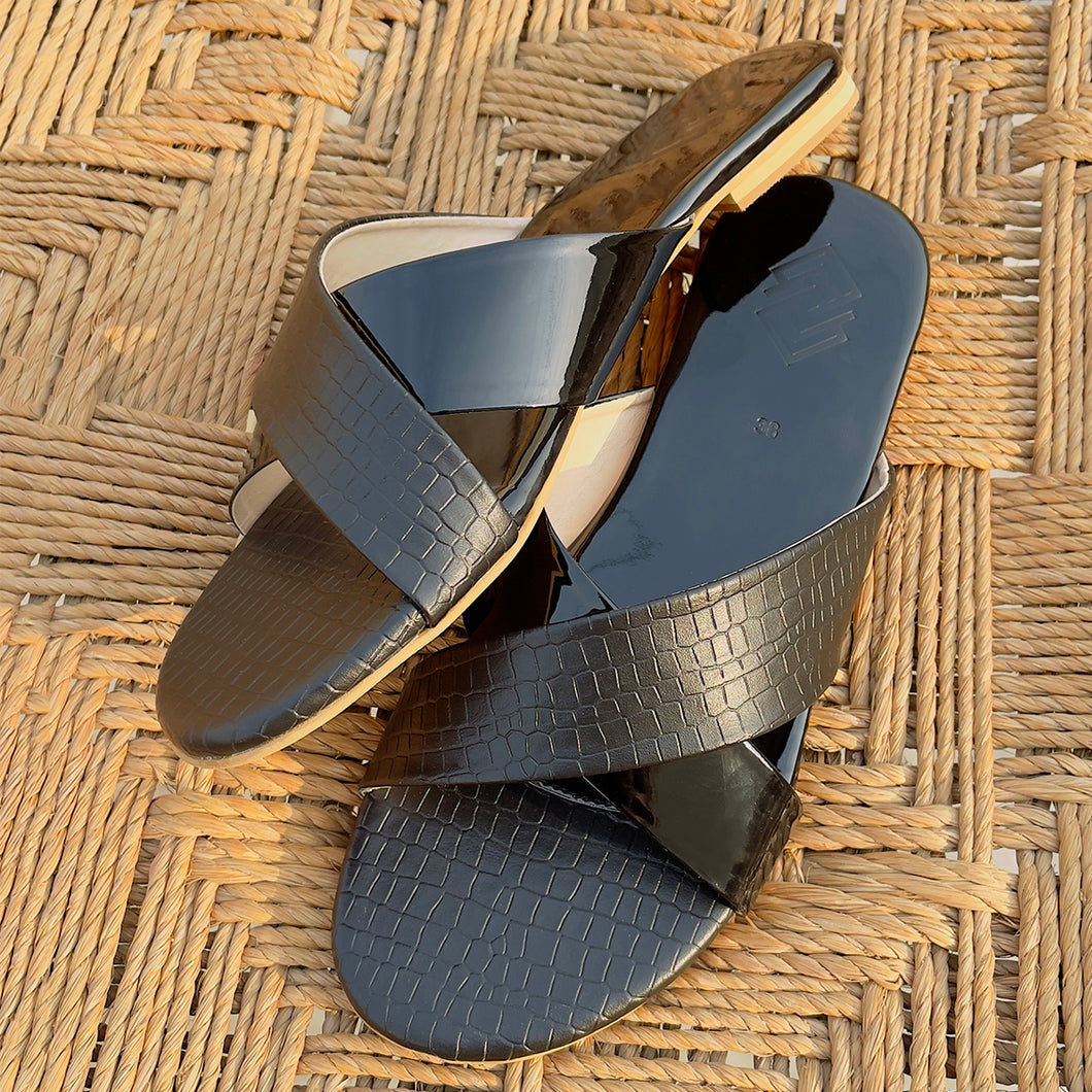 Black Comfy Flats