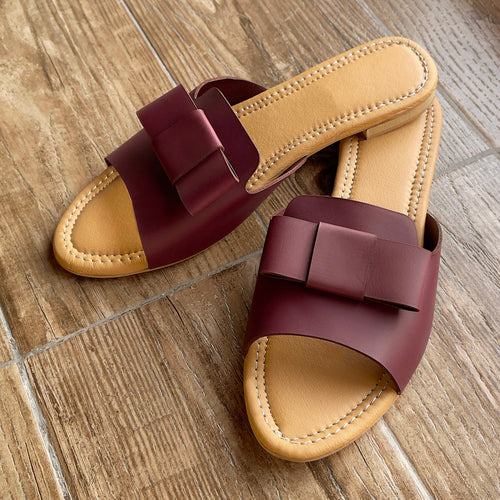 Maroon Comfort Flats