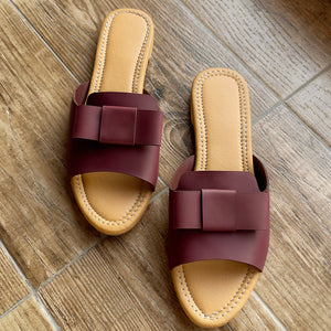 Maroon Comfort Flats